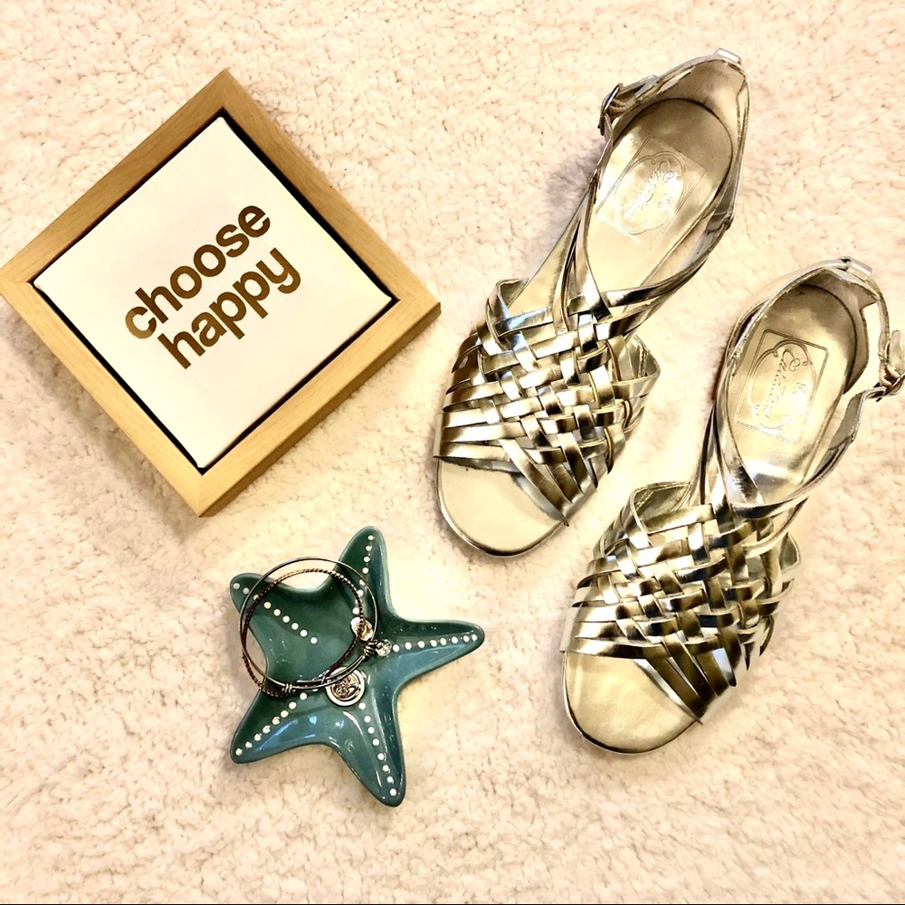 Curation's Metallic Silver Sandals
